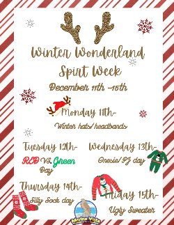 Winter Wonderland Spirit Days